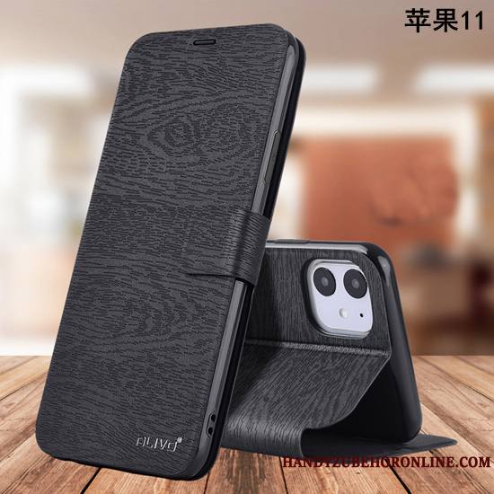 iPhone 11 Étui En Cuir Coque De Téléphone Incassable Tout Compris Housse Silicone Fluide Doux