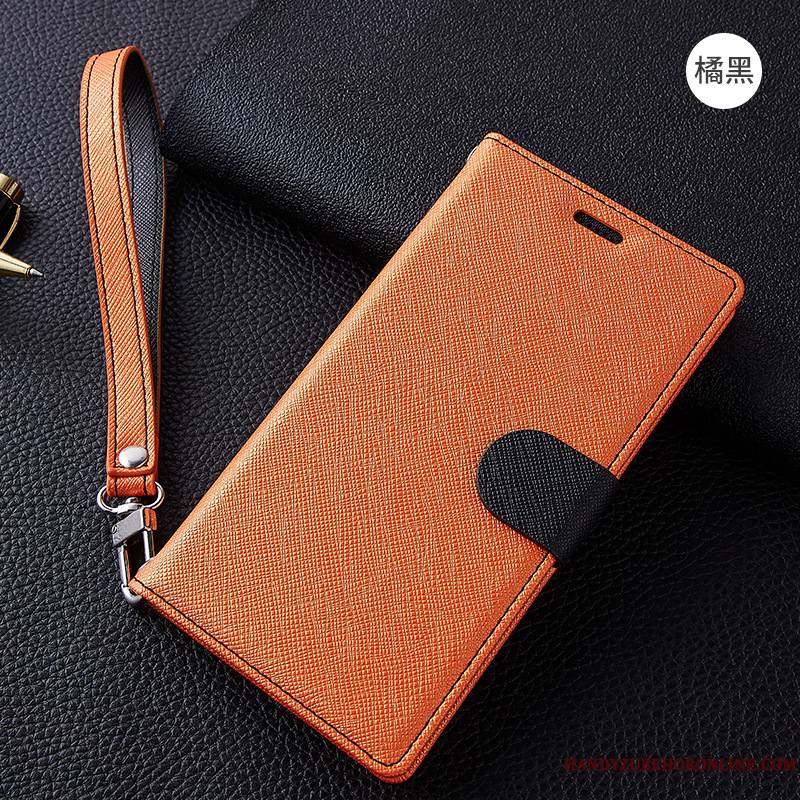 iPhone 11 Étui En Cuir Housse Téléphone Portable Modèle De Mot Rouge Protection Coque De Téléphone