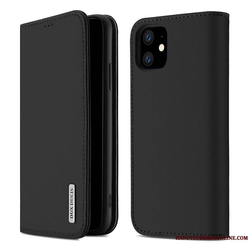 iPhone 11 Étui Incassable Téléphone Portable Coque De Téléphone Tout Compris Cuir Véritable Étui En Cuir