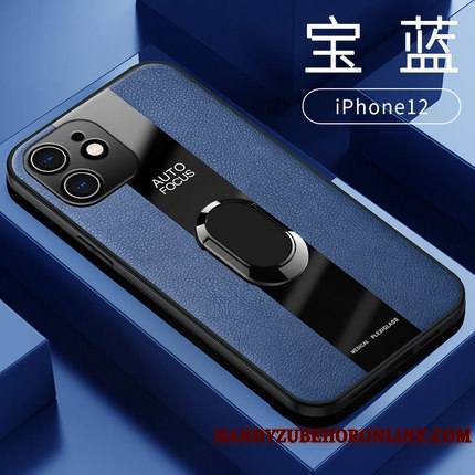 iPhone 12 Bleu Marin Coque De Téléphone Étui En Cuir Nouveau Incassable Business