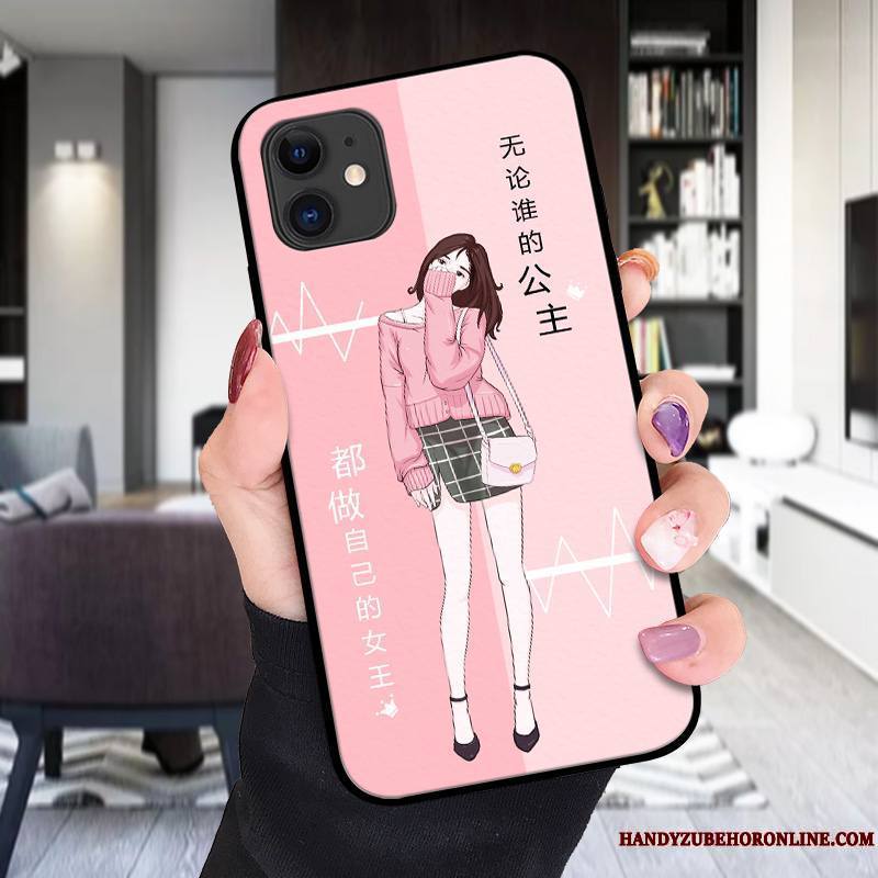 iPhone 12 Charmant Coque De Téléphone Personnalité Dessin Animé Délavé En Daim Cuir Gaufrage