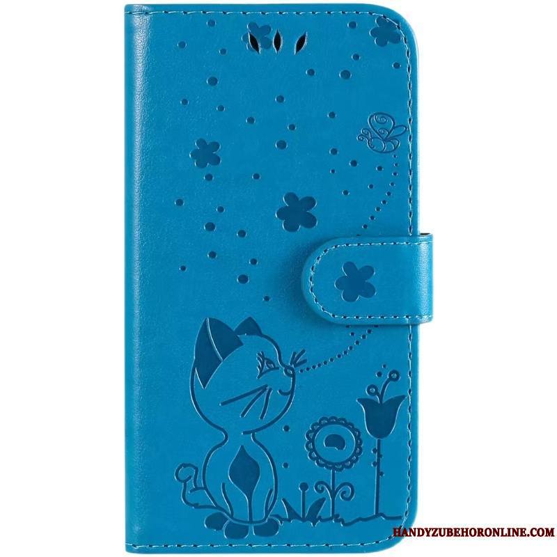 iPhone 12 Coque De Téléphone Violet Étui En Cuir Chat Housse