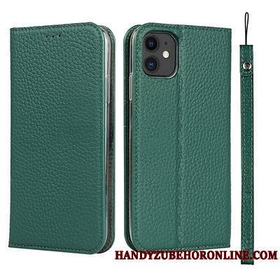 iPhone 12 Coque Ultra Luxe Étui En Cuir Grande Marque Protection Incassable Vert