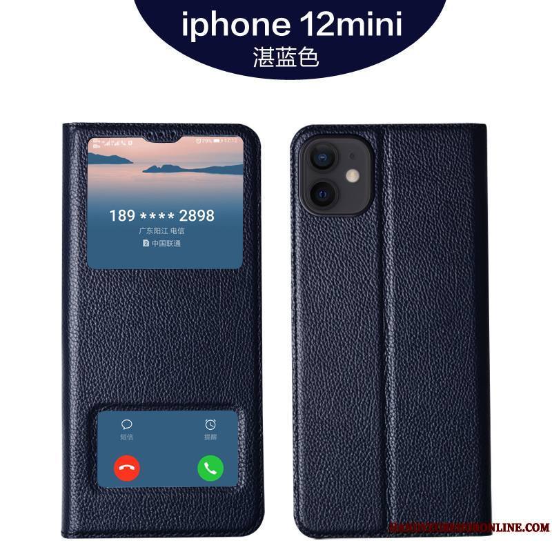 iPhone 12 Mini Cuir Coque De Téléphone Étui En Cuir Luxe Qualité Protection Cuir Véritable