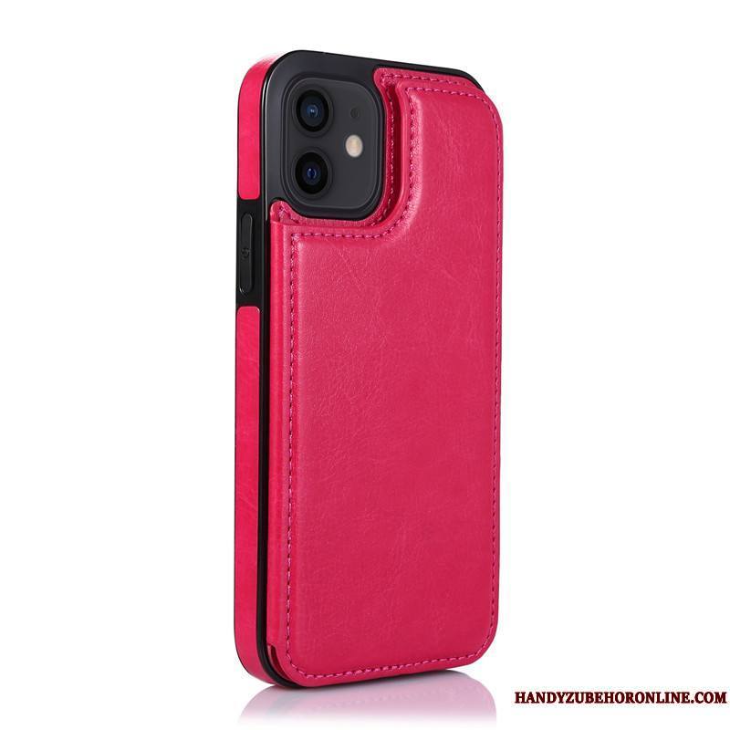 iPhone 12 Mini Noir Étui En Cuir Coque De Téléphone Tendance Carte