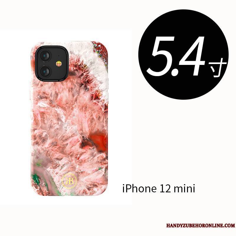 iPhone 12 Mini Rose Luxe Incassable Coque De Téléphone Tout Compris Motif Cristal
