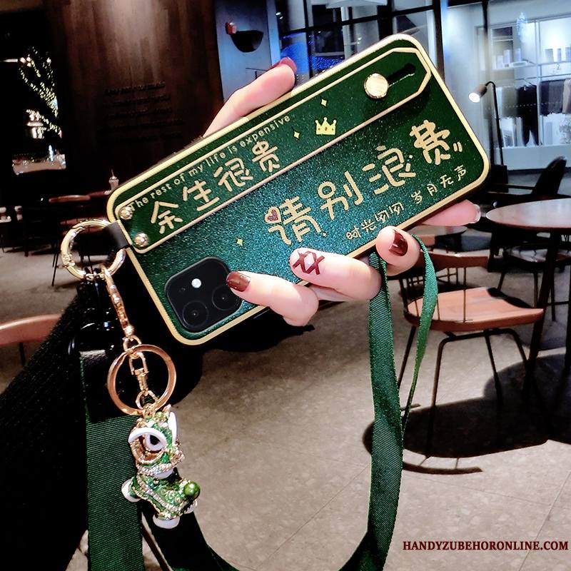iPhone 12 Personnalité Nouveau Marque De Tendance Coque De Téléphone Vert Tout Compris Original