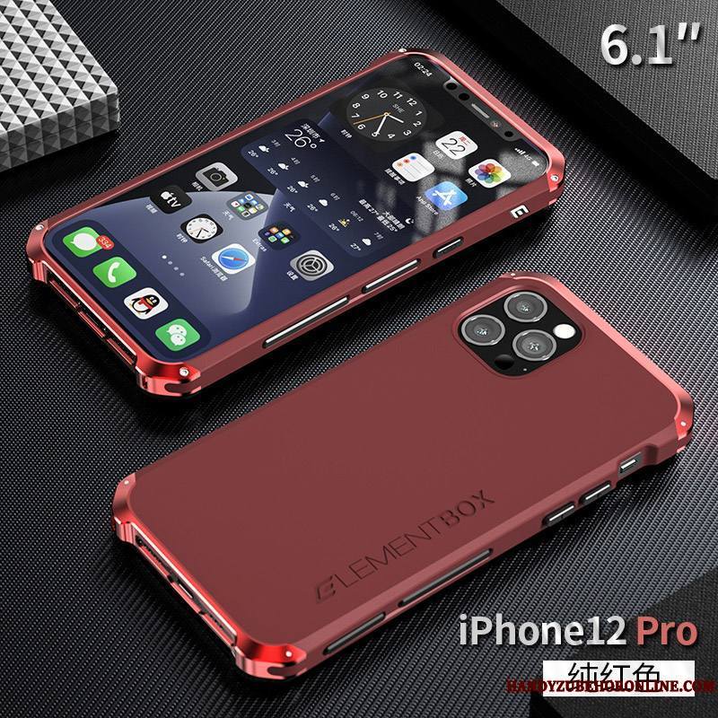 iPhone 12 Pro Border Métal Coque Protection Nouveau De Téléphone Silicone