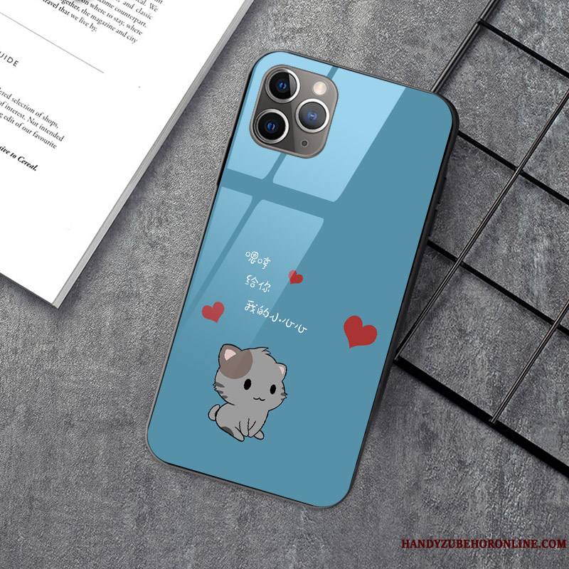 iPhone 12 Pro Chat Amoureux Nouveau Simple Personnalité Coque De Téléphone Dessin Animé