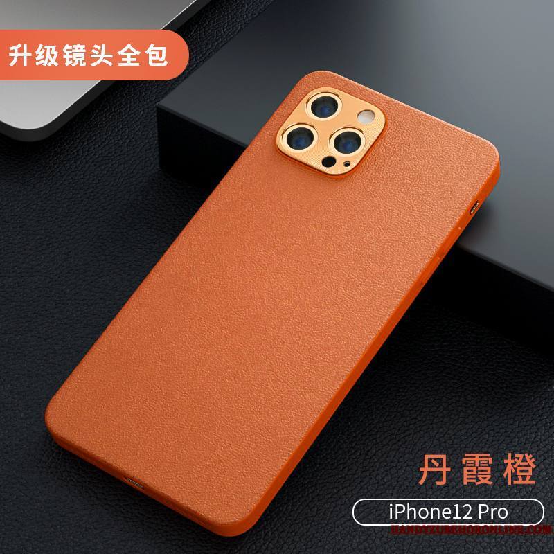 iPhone 12 Pro Coque Bleu Luxe Tout Compris Marque De Tendance Très Mince Nouveau Net Rouge