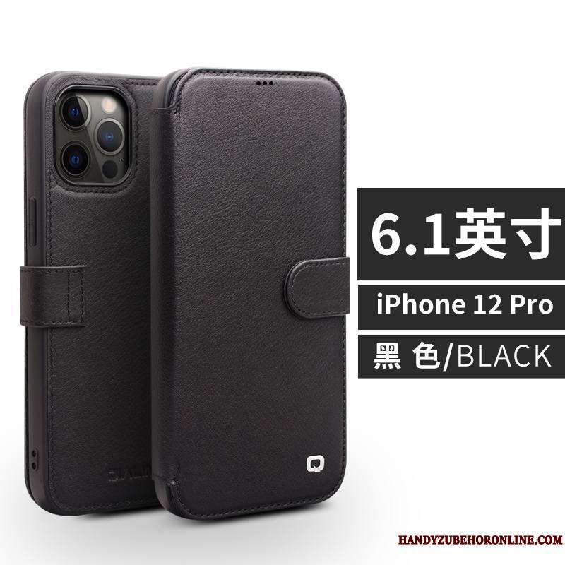 iPhone 12 Pro Luxe Coque De Téléphone Cuir Véritable Tout Compris Housse Étui Carte