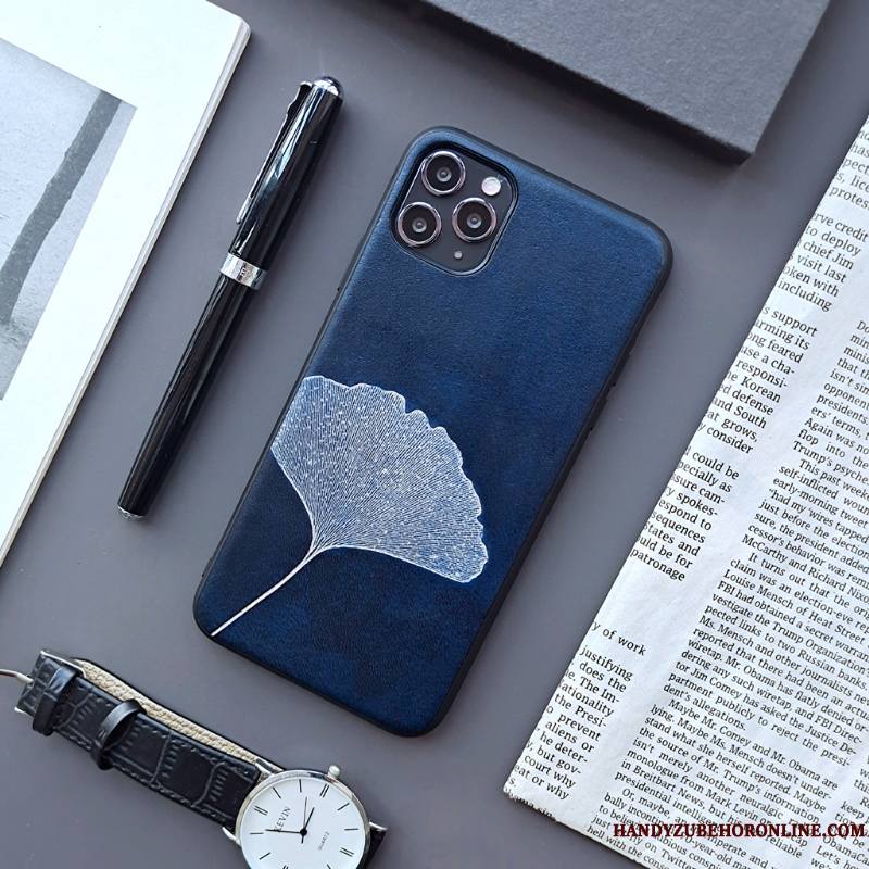 iPhone 12 Pro Max Coque Tout Compris Cuir Véritable Étui En Cuir Argent Téléphone Portable Incassable Vert