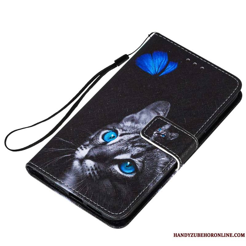 iPhone 12 Pro Max Portefeuille Coque De Téléphone Support Bleu Carte Étui En Cuir Incassable