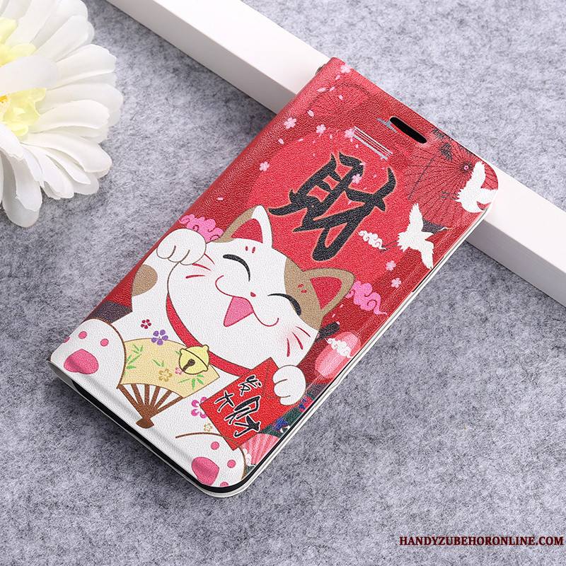 iPhone 12 Pro Max Étui Tendance Étui En Cuir Net Rouge Dessin Animé Coque De Téléphone Vert