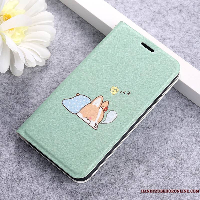 iPhone 12 Pro Max Étui Tendance Étui En Cuir Net Rouge Dessin Animé Coque De Téléphone Vert