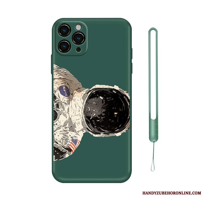 iPhone 12 Pro Étoile Marque De Tendance Silicone Vert Personnalité Coque De Téléphone Tout Compris