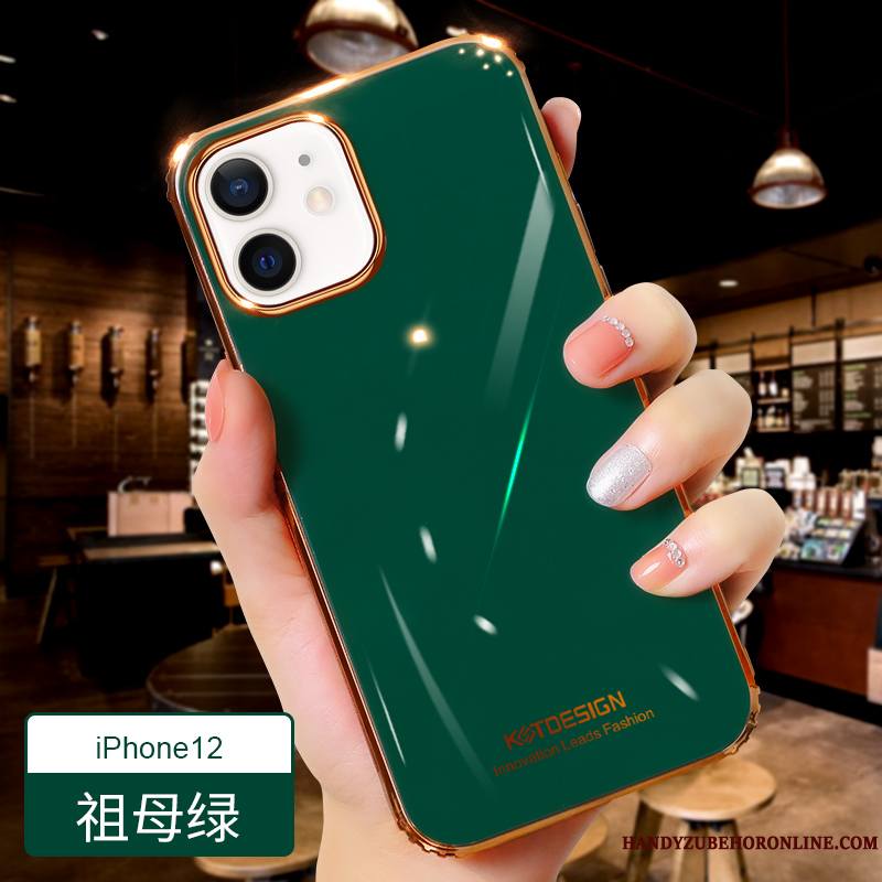 iPhone 12 Tout Compris Personnalité Incassable Nouveau Protection Coque De Téléphone Vert