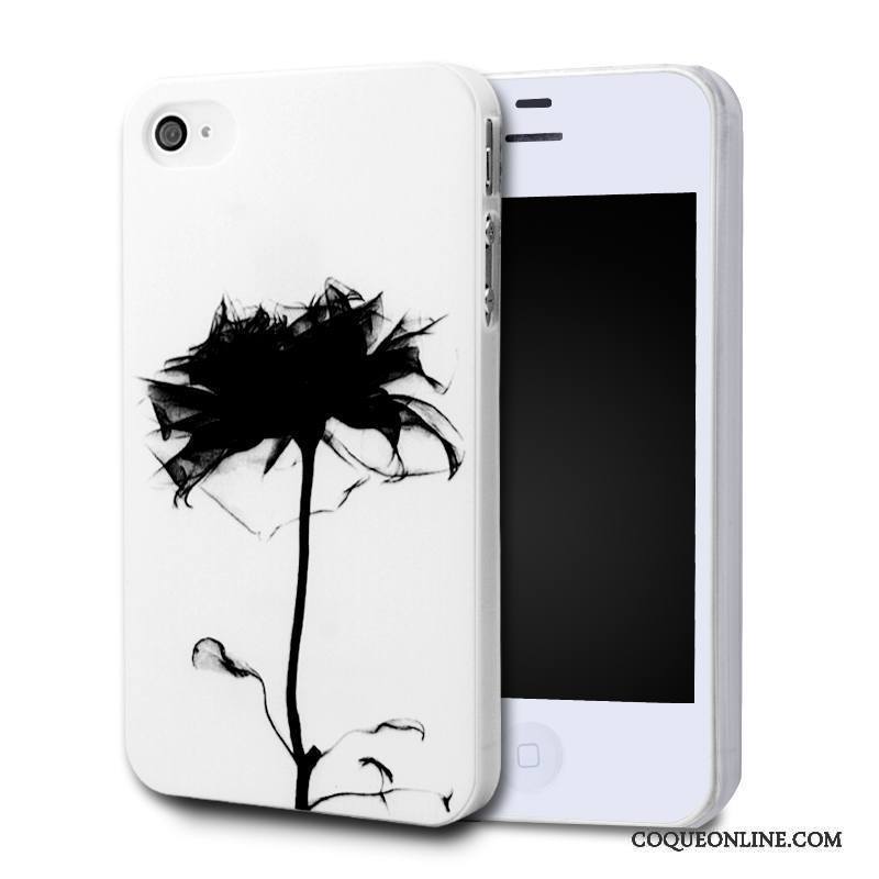 iPhone 4/4s Coque De Téléphone Blanc Dessin Animé Tout Compris Peinture Étui Difficile