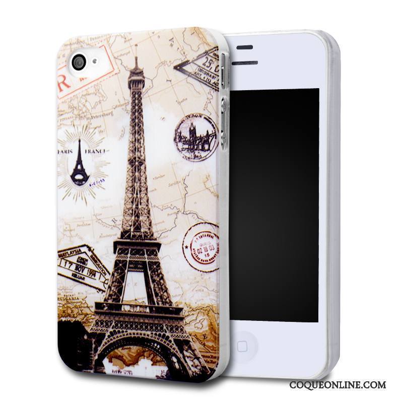 iPhone 4/4s Coque De Téléphone Blanc Dessin Animé Tout Compris Peinture Étui Difficile