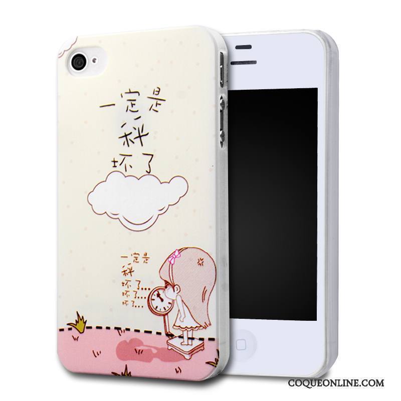 iPhone 4/4s Coque De Téléphone Blanc Dessin Animé Tout Compris Peinture Étui Difficile