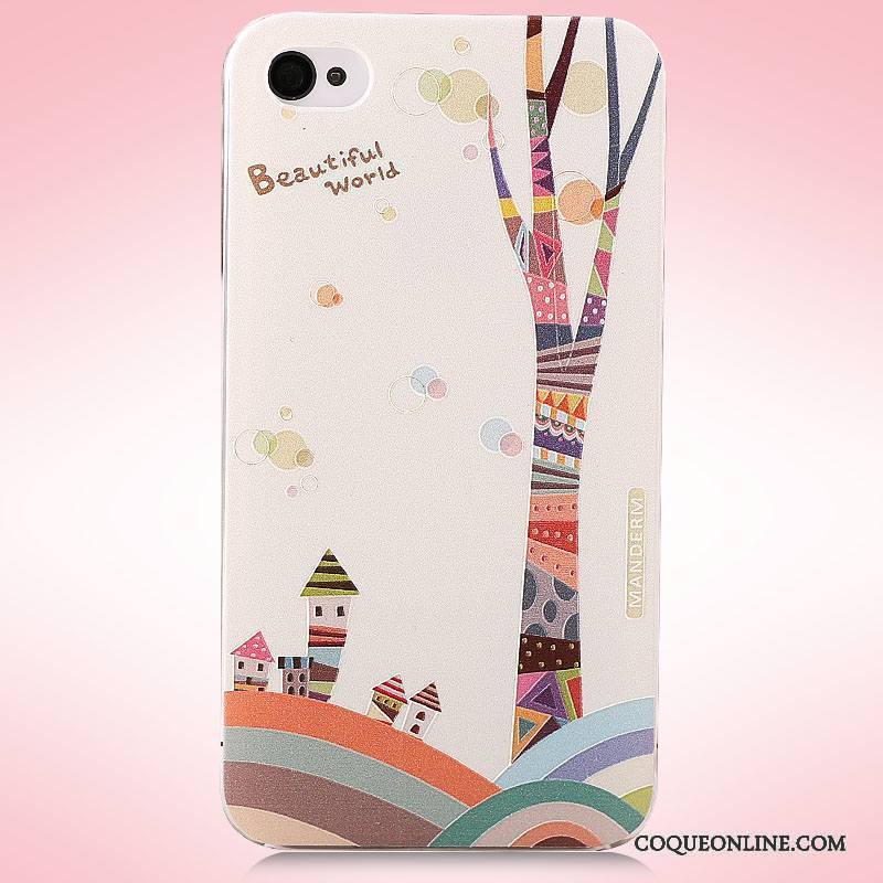 iPhone 4/4s Coque De Téléphone Peinture Étui Gaufrage Protection Dimensionnel Dessin Animé