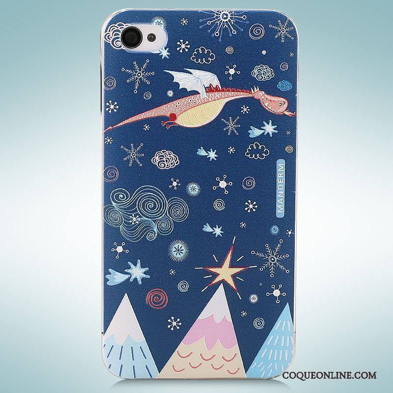 iPhone 4/4s Coque De Téléphone Peinture Étui Gaufrage Protection Dimensionnel Dessin Animé