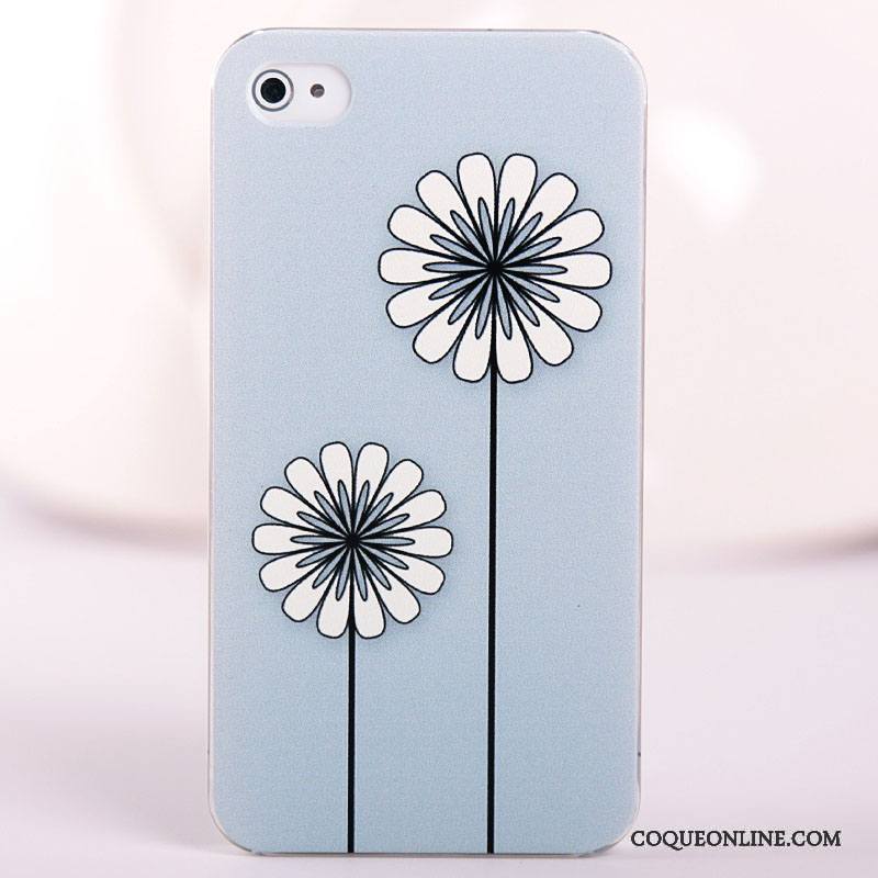 iPhone 4/4s Coque Difficile Bleu Téléphone Portable Dessin Animé Peinture Protection Étui