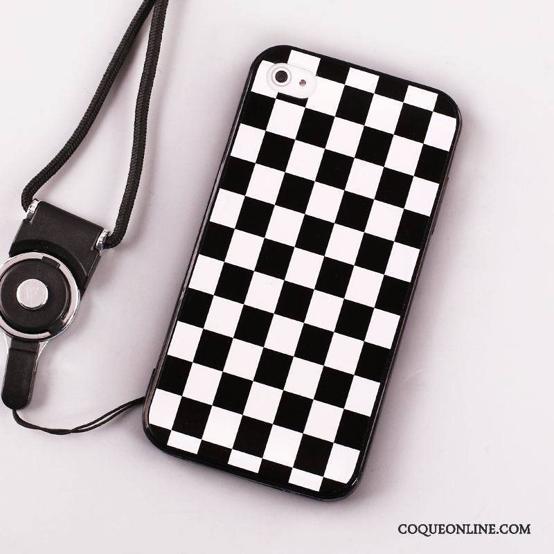 iPhone 4/4s Coque Incassable Tout Compris Noir Ornements Suspendus Silicone Protection Peinture