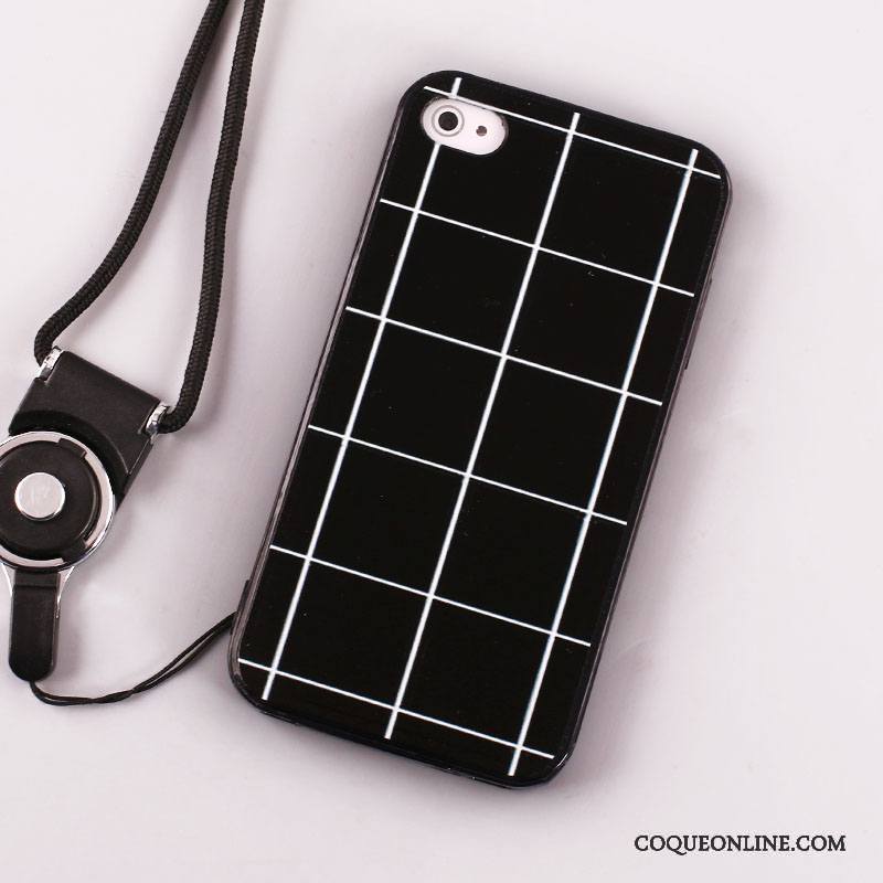 iPhone 4/4s Coque Incassable Tout Compris Noir Ornements Suspendus Silicone Protection Peinture