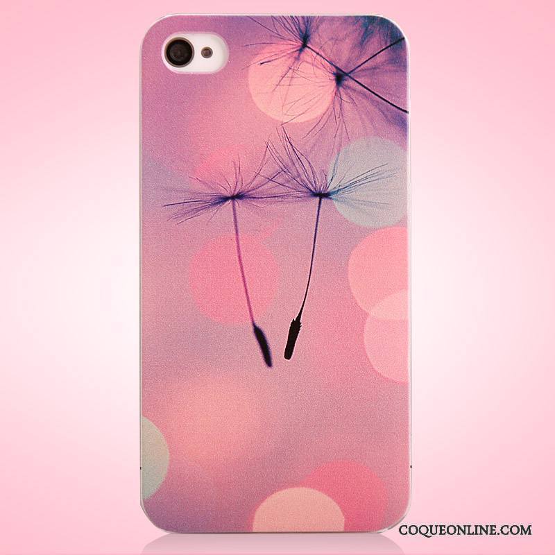 iPhone 4/4s Coque Rose Tendance Dessin Animé Étui Protection De Téléphone