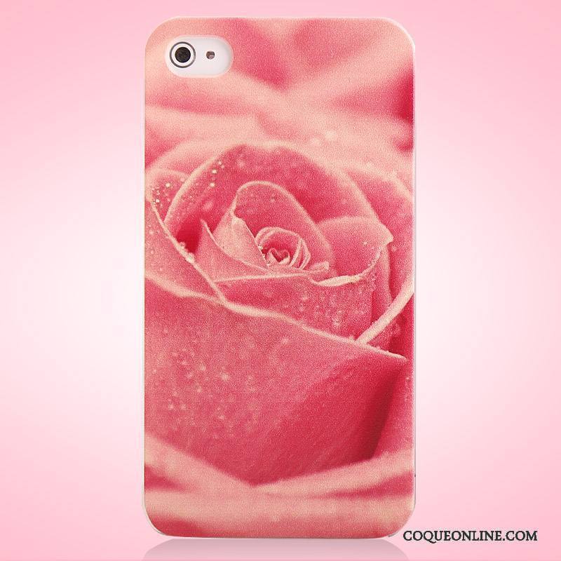 iPhone 4/4s Coque Rose Tendance Dessin Animé Étui Protection De Téléphone