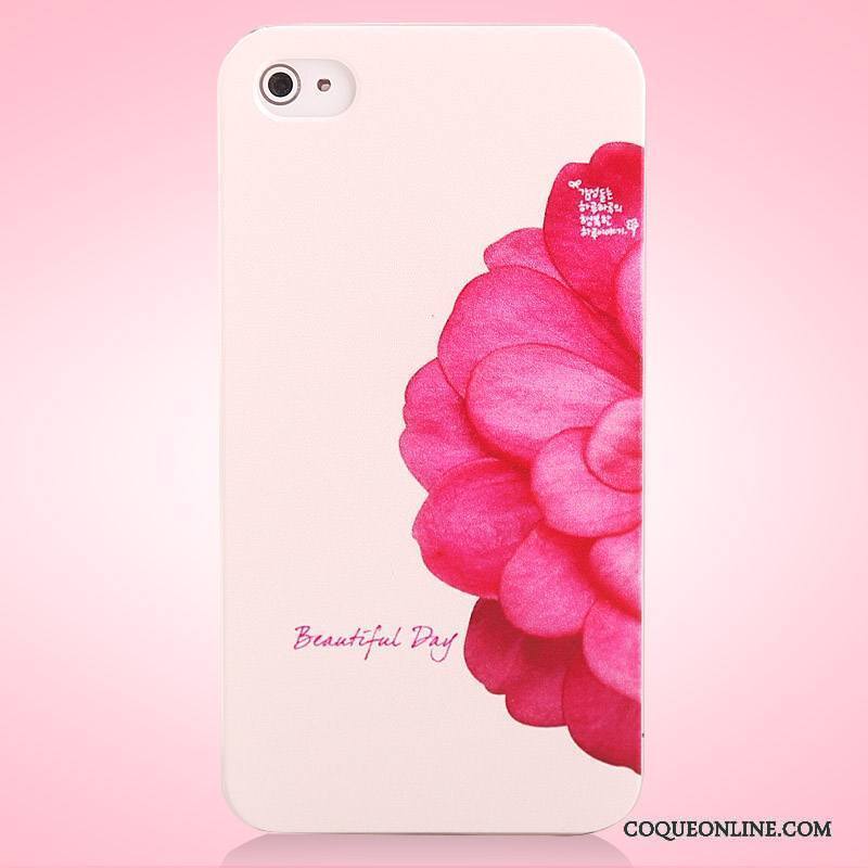 iPhone 4/4s Coque Rose Tendance Dessin Animé Étui Protection De Téléphone