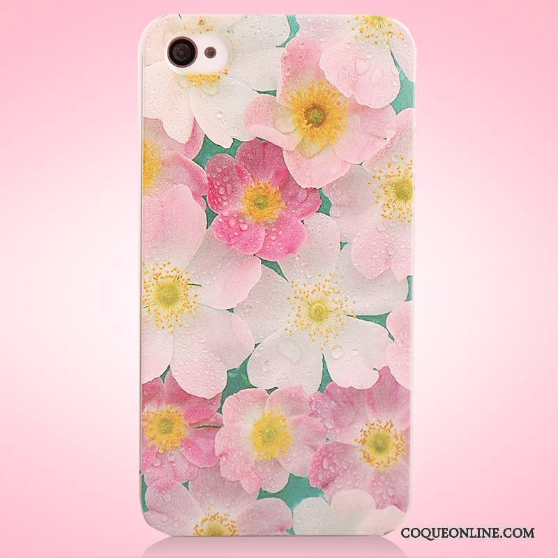 iPhone 4/4s Coque Rose Tendance Dessin Animé Étui Protection De Téléphone