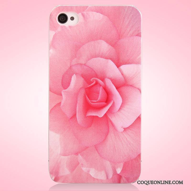 iPhone 4/4s Coque Rose Tendance Dessin Animé Étui Protection De Téléphone