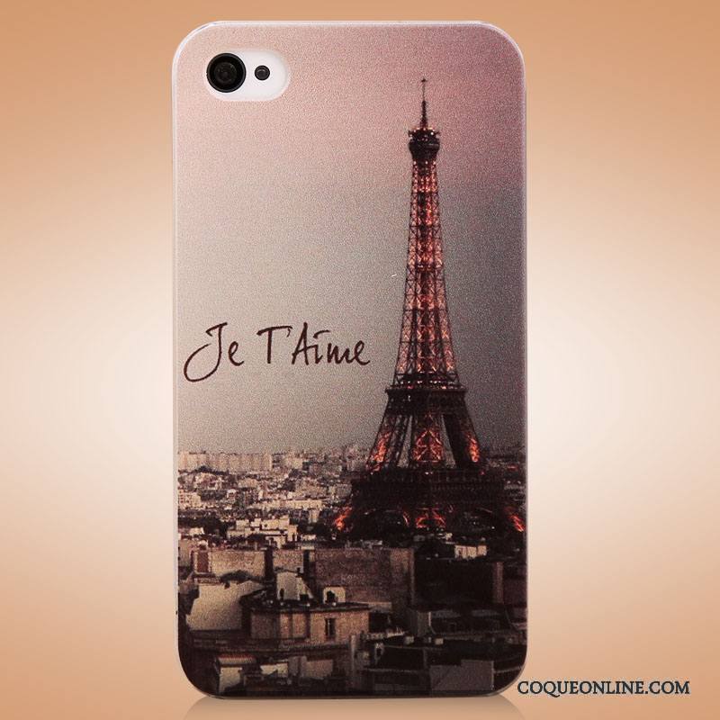 iPhone 4/4s Coque Étui Couvercle Arrière Légère Strass Peinture Bleu Tendance