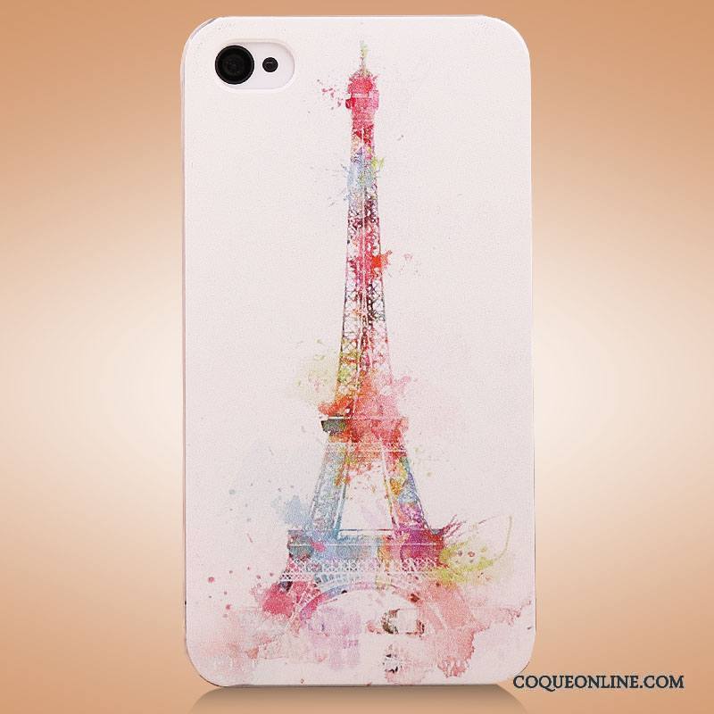 iPhone 4/4s Coque Étui Couvercle Arrière Légère Strass Peinture Bleu Tendance