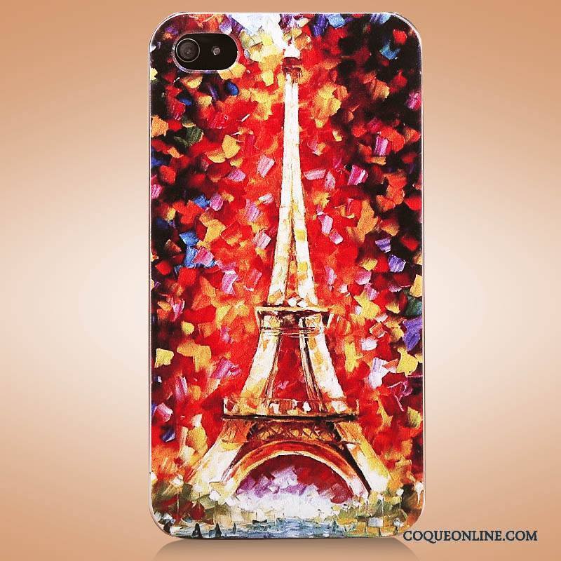 iPhone 4/4s Coque Étui Couvercle Arrière Légère Strass Peinture Bleu Tendance