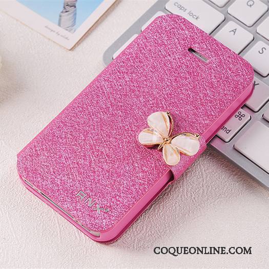 iPhone 4/4s Incassable Étui En Cuir Personnalité Coque De Téléphone Protection Clamshell Or Rose