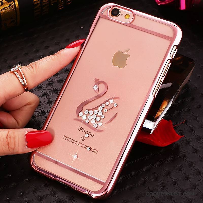 iPhone 4/4s Nouveau Or Rose Transparent Étui Téléphone Portable Difficile Coque