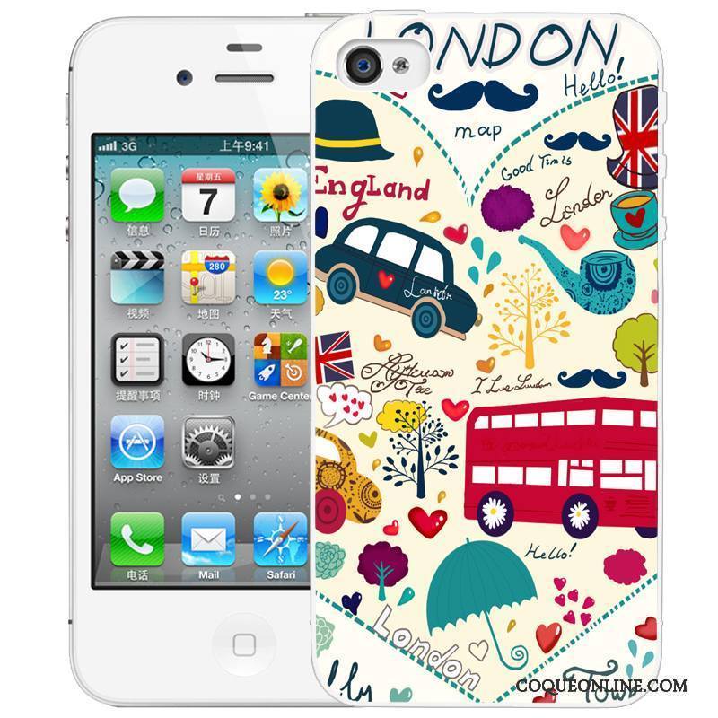 iPhone 4/4s Peinture Coque Gaufrage De Téléphone Étui Dessin Animé Protection