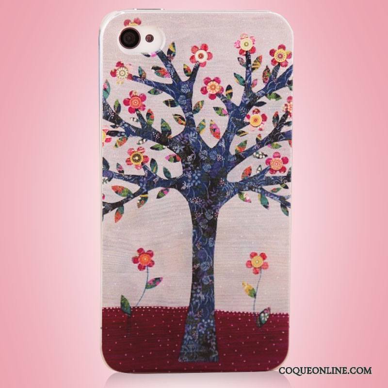 iPhone 4/4s Protection Étui Art Arbres Coque De Téléphone Téléphone Portable Peinture