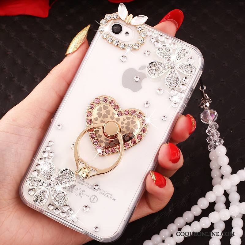 iPhone 4/4s Strass Protection Étui Incassable Coque De Téléphone Tout Compris Support