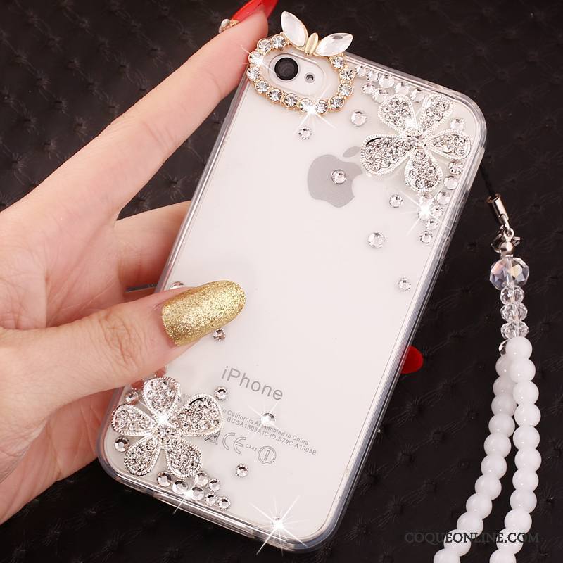 iPhone 4/4s Strass Protection Étui Incassable Coque De Téléphone Tout Compris Support