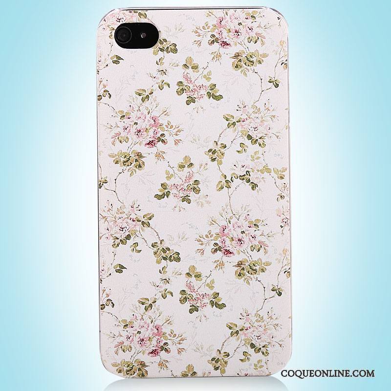 iPhone 4/4s Vintage Rose Simple Coque Étui Peinture De Téléphone