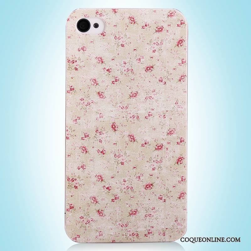 iPhone 4/4s Vintage Rose Simple Coque Étui Peinture De Téléphone