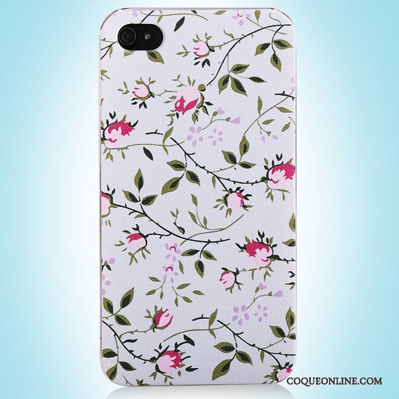 iPhone 4/4s Vintage Rose Simple Coque Étui Peinture De Téléphone