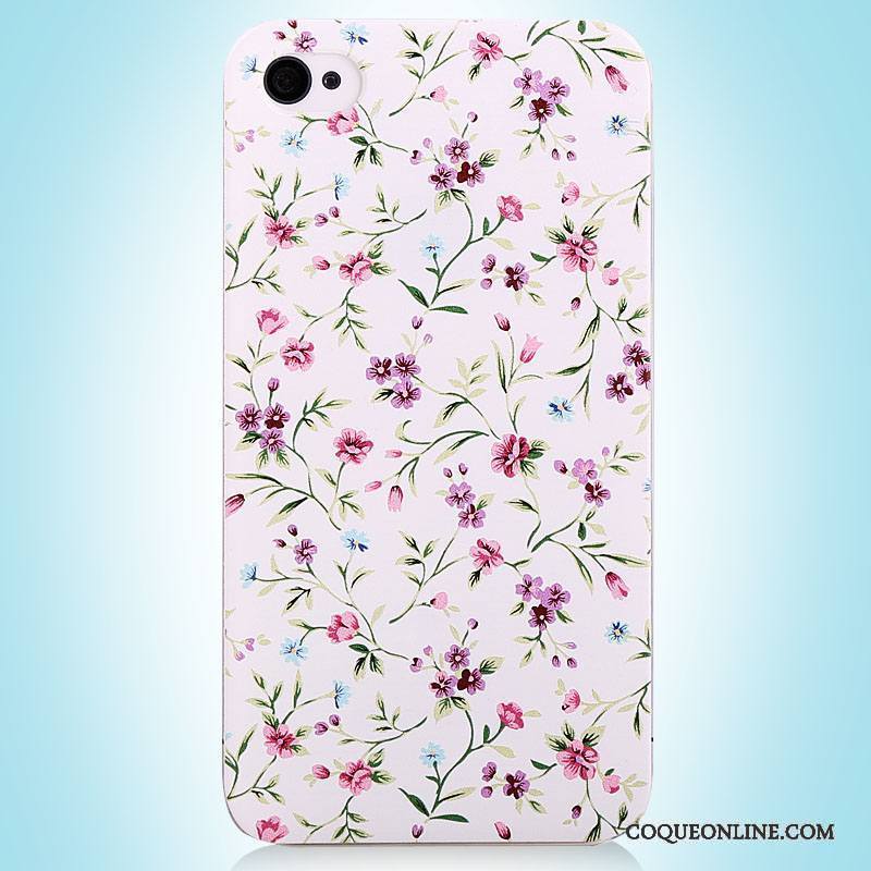 iPhone 4/4s Vintage Rose Simple Coque Étui Peinture De Téléphone