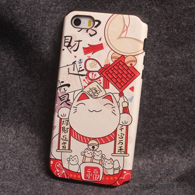 iPhone 5/5s Coque De Téléphone Ornements Suspendus Rose Dessin Animé Tout Compris Incassable Créatif