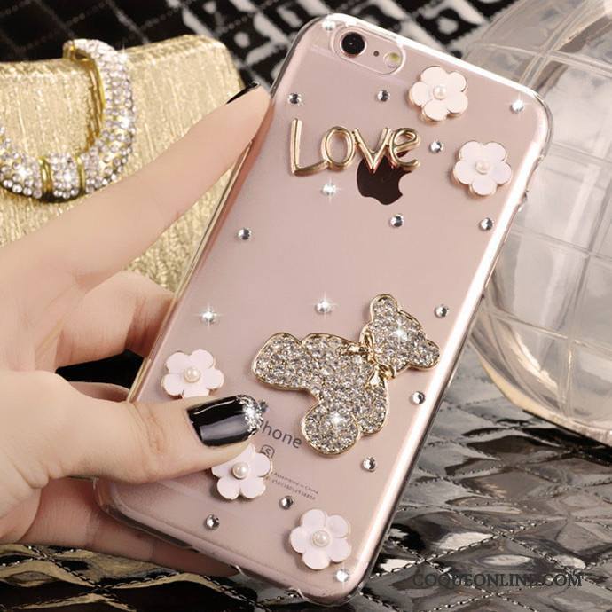 iPhone 5/5s Coque De Téléphone Strass Étui Rose Protection