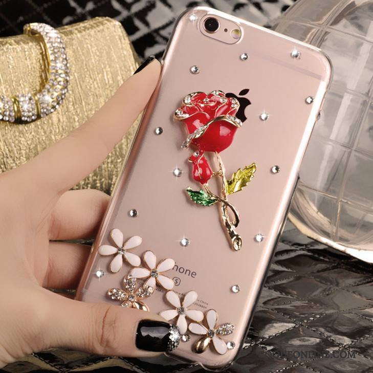 iPhone 5/5s Coque De Téléphone Strass Étui Rose Protection